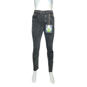 Indigo Rein Curvy Fit High Rise Skinny Jeans Size 7 Black Denim Womens